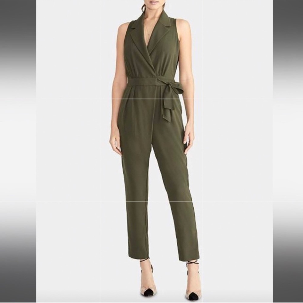Olive blazer style jumpsuit Rachel Roy